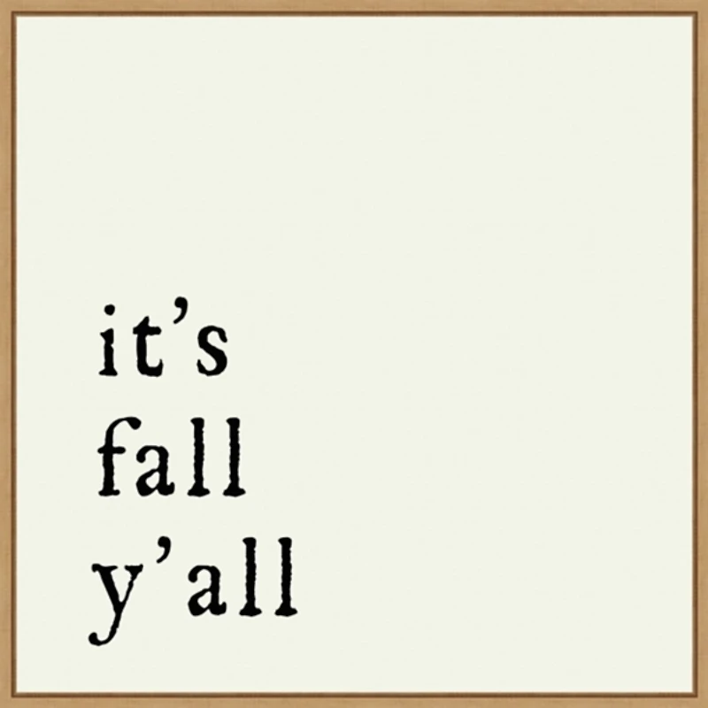 It's Fall Ya'll Poem Framed Wall Art