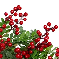 Red Berries and Leaves Christmas Wreath