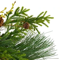 Rustic Pinecone and Jingle Bell Christmas Wreath