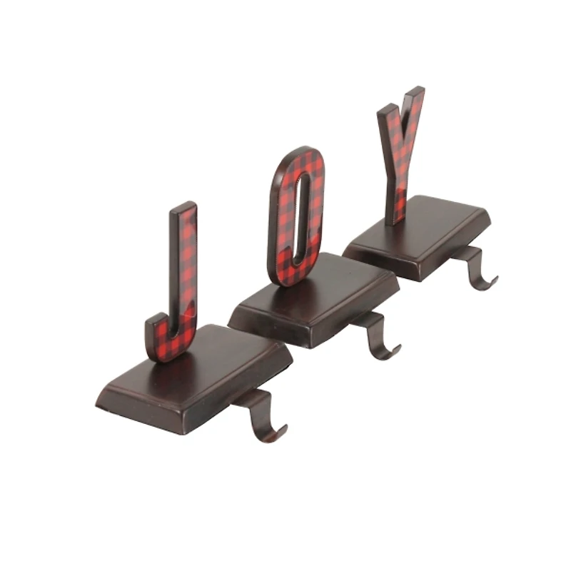Red Buffalo Plaid 3-pc. Joy Stocking Holders