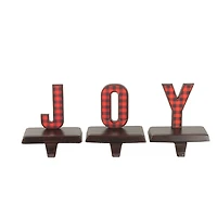 Red Buffalo Plaid 3-pc. Joy Stocking Holders