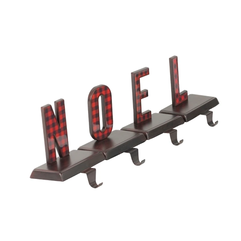 Plaid Noel Christmas Stocking Holder