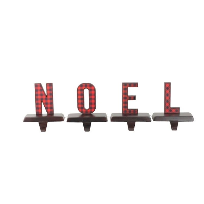Plaid Noel Christmas Stocking Holder