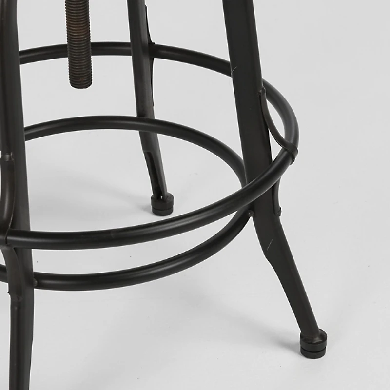 Reclaimed Pine Wood Adjustable Counter Stool