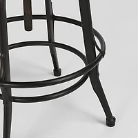 Reclaimed Pine Wood Adjustable Counter Stool