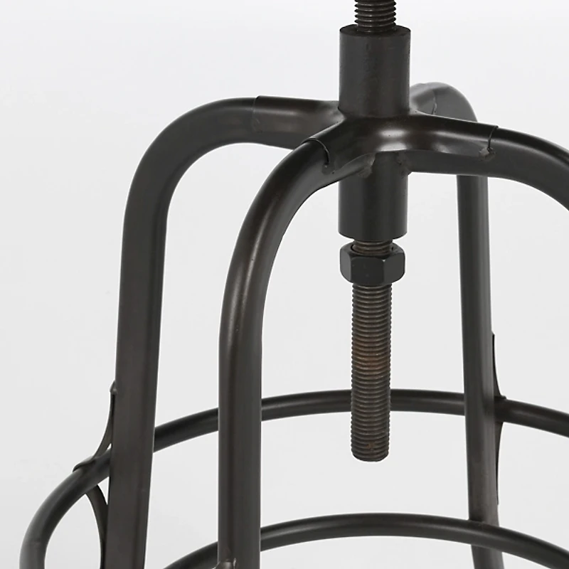 Reclaimed Pine Wood Adjustable Counter Stool