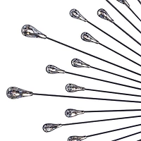 Silver Metal Sunburst Droplet Frame Clock