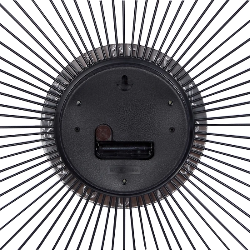 Silver Metal Sunburst Droplet Frame Clock