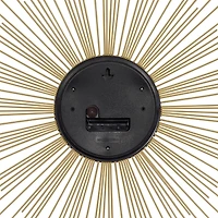 Gold Metal Sunburst Wall Clock
