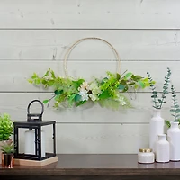 Hydrangea Fern Half Wreath