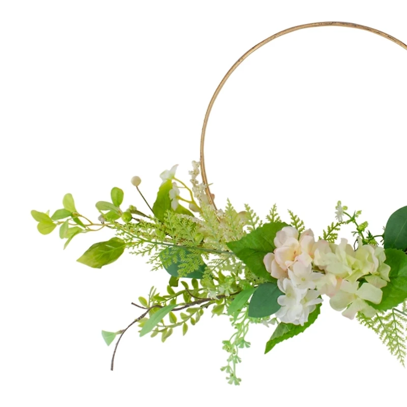 Hydrangea Fern Half Wreath
