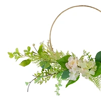 Hydrangea Fern Half Wreath