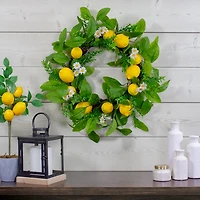 Fresh Daisies and Lemons Wreath