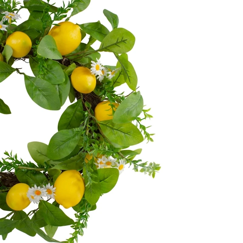 Fresh Daisies and Lemons Wreath