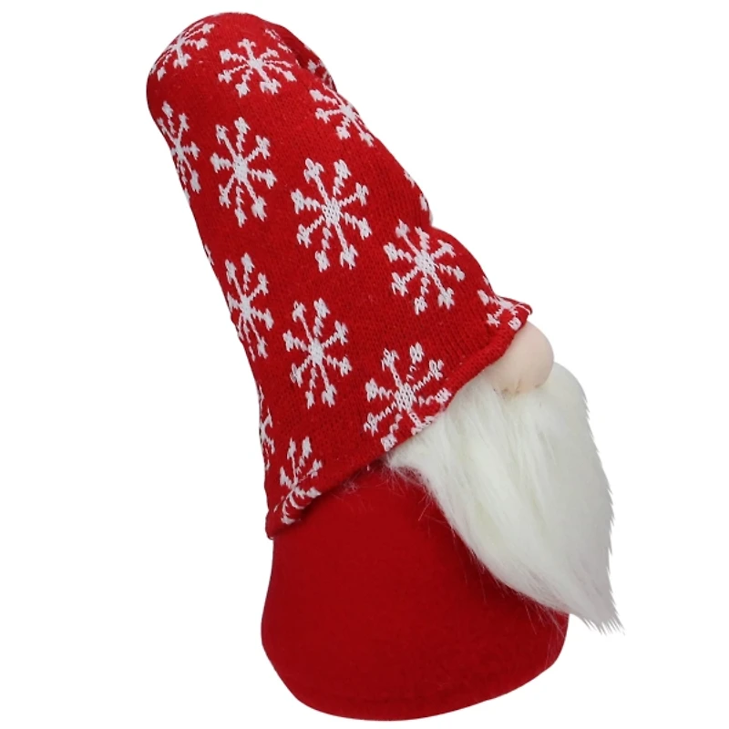 Red and White Snowflake Christmas Gnome