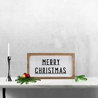 White Merry Christmas Wood Plaque