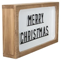 White Merry Christmas Wood Plaque