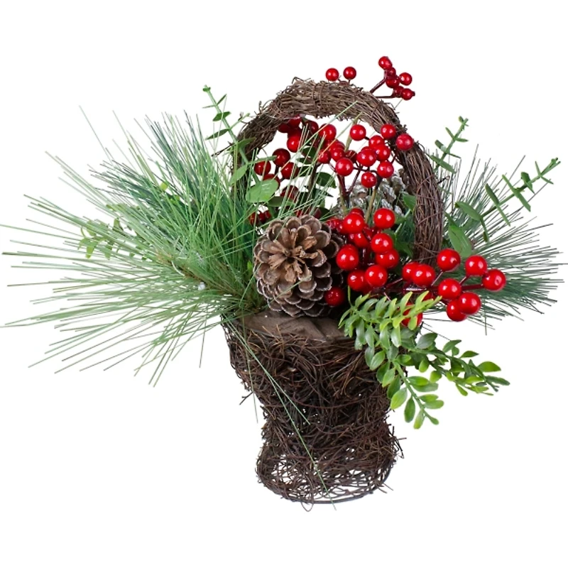 Eucalyptus Berry Christmas Floral Arrangement