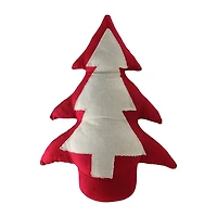 Red and White Weighted Tabletop Christmas Tree