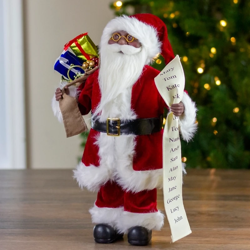 Naughty or Nice List Santa Claus Figurine