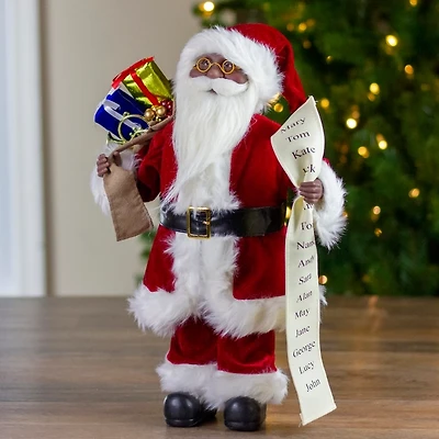 Naughty or Nice List Santa Claus Figurine