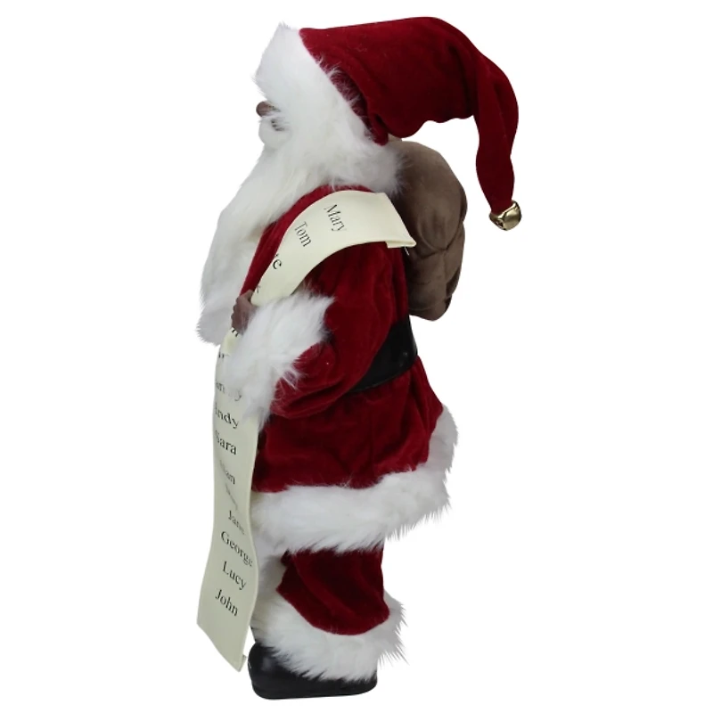 Naughty or Nice List Santa Claus Figurine