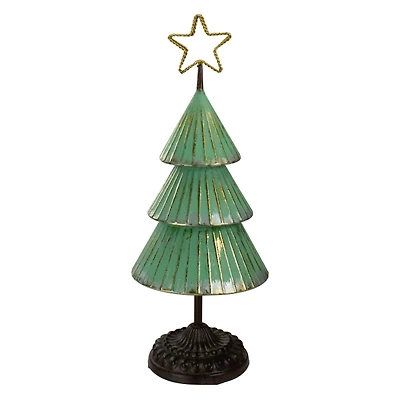 Layered Gold Star Christmas Tabletop Tree
