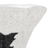 Black and White Tree Knit Christmas Throw Pillow