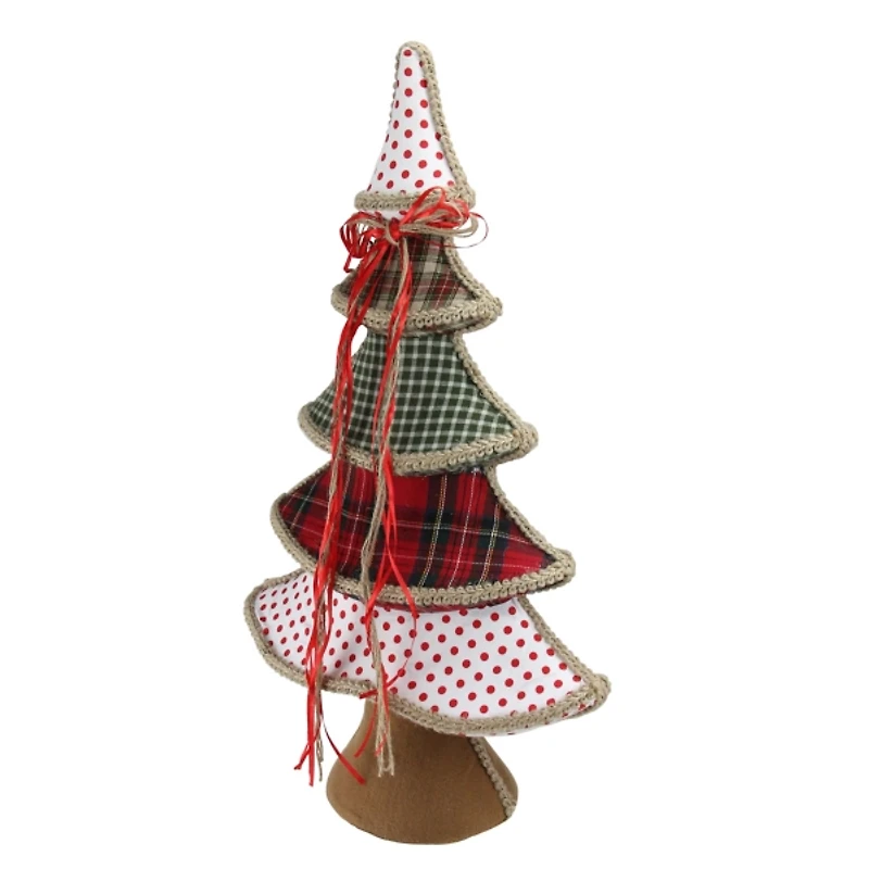 Plaid and Polka Dot Christmas Tree