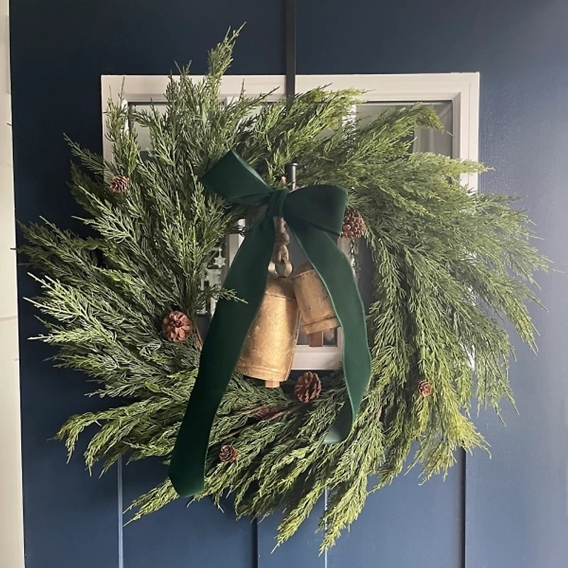 Cedar Branch and Pinecone Wreath