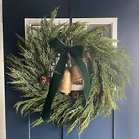 Cedar Branch and Pinecone Wreath