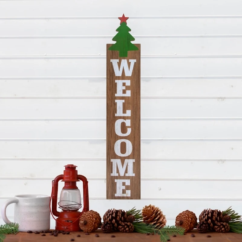 Green Welcome Christmas Tree Wall Decoration
