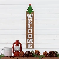 Green Welcome Christmas Tree Wall Decoration
