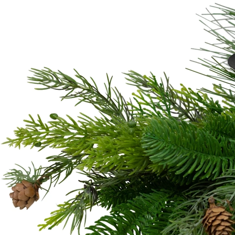 Pine Needle Greenery Christmas Centerpiece