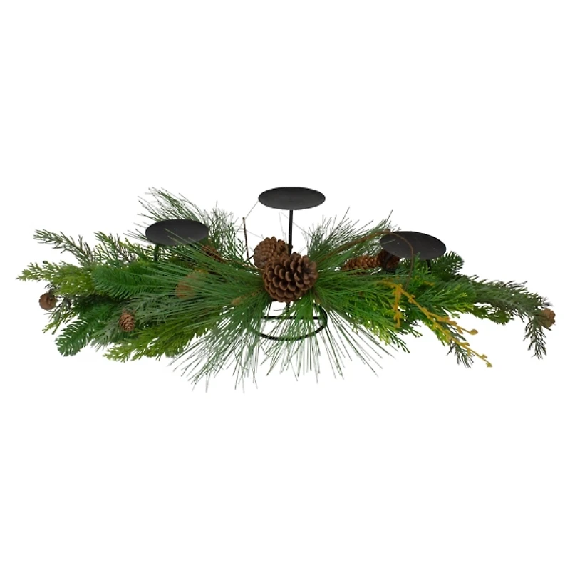 Pine Needle Greenery Christmas Centerpiece