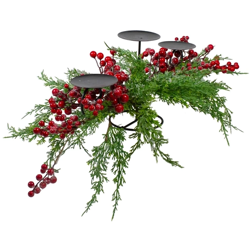 Frosted Winter Berry Christmas Centerpiece