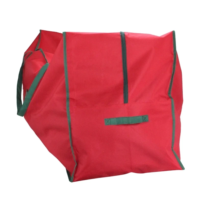 Red and Green Christmas Storage Bag with ID Window
