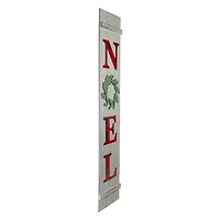 White and Red Wood Noel Christmas Wall Plaque