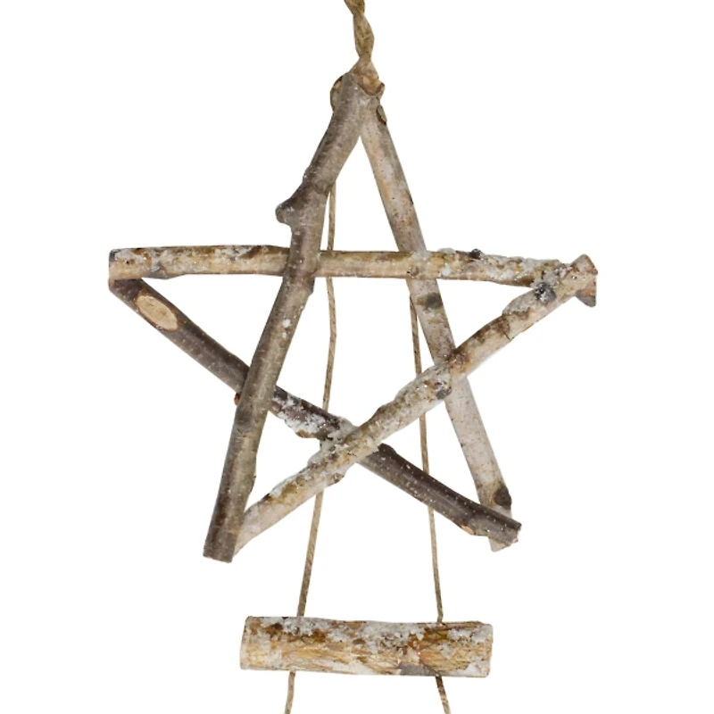 Brown Birch Wood Christmas Tree Wall Hanging