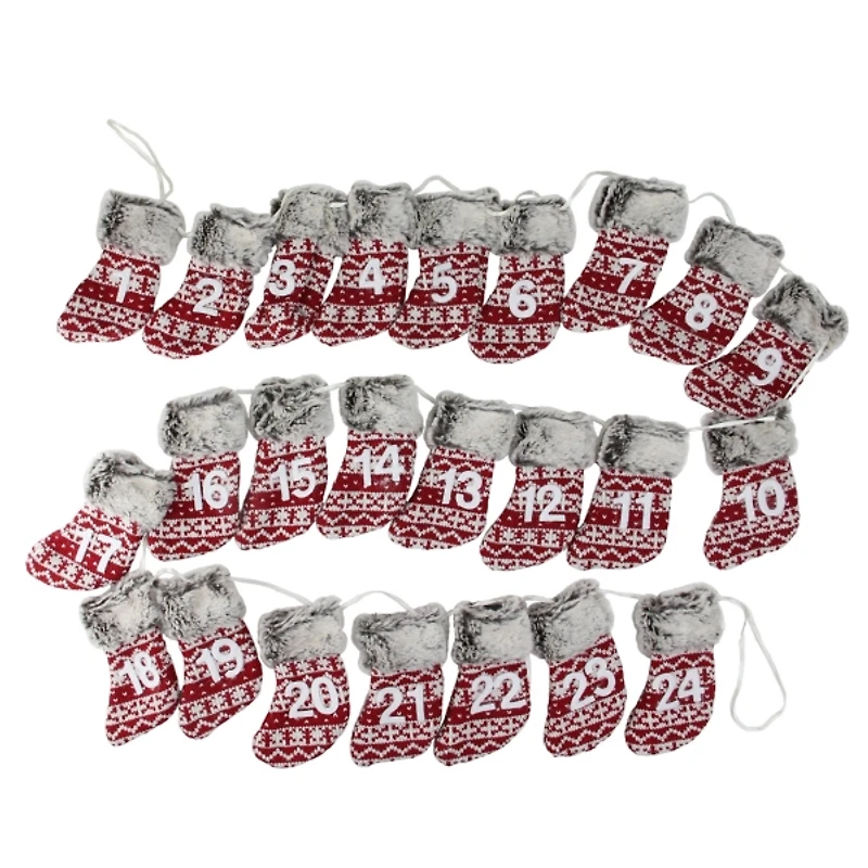 Stocking Countdown Christmas Garland