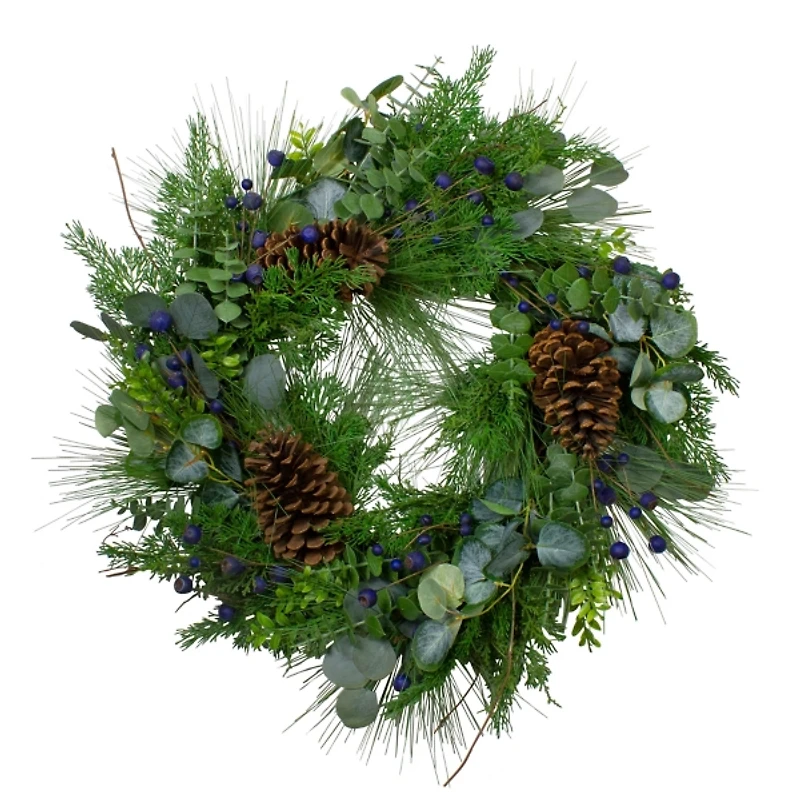 Blueberry Eucalyptus Pine Garden Wreath