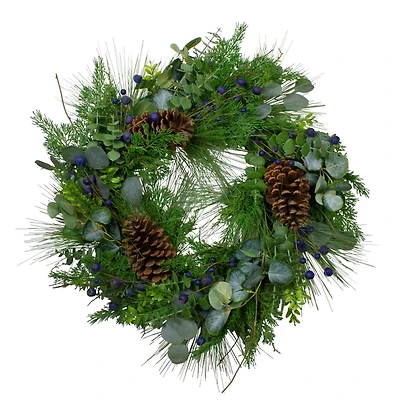 Blueberry Eucalyptus Pine Garden Wreath