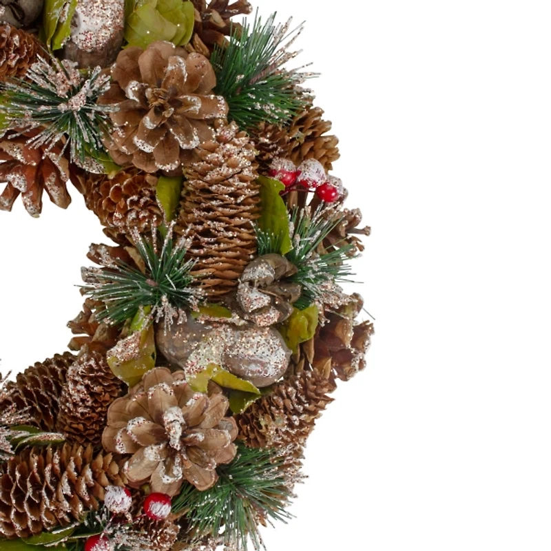 Frosty Pinecones and Berries Mini Wreath