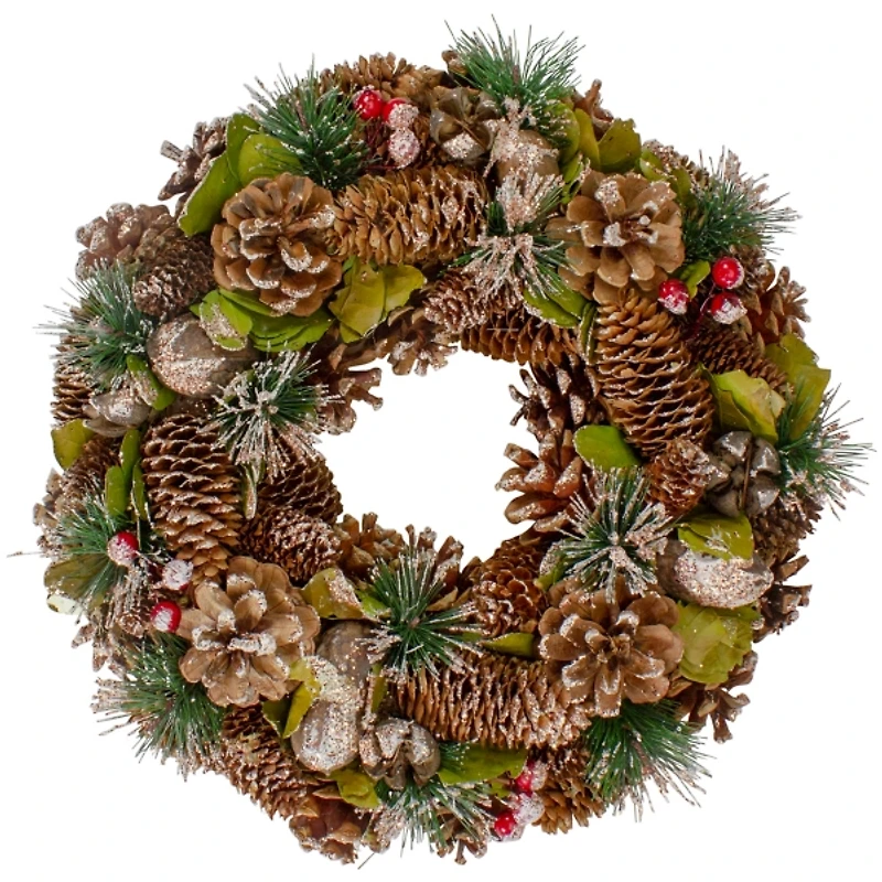 Frosty Pinecones and Berries Mini Wreath