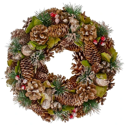 Frosty Pinecones and Berries Mini Wreath