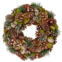 Frosty Pinecones and Berries Mini Wreath
