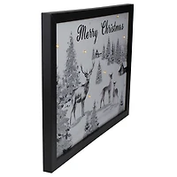 Black White Winter Scene LED Canvas Art Print