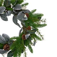 Pinecones and White Berries Wreath