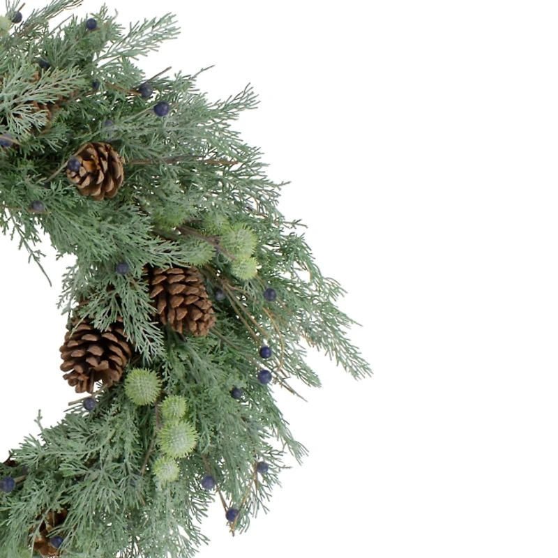 Pine and Blueberry Wreath