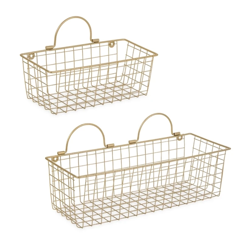 Antique Gold 2-pc. Wire Basket Set